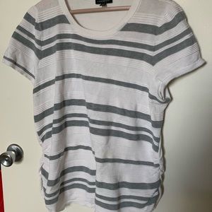 CLEARANCE: 4/$12 Striped ribbed sweater tee 14/16